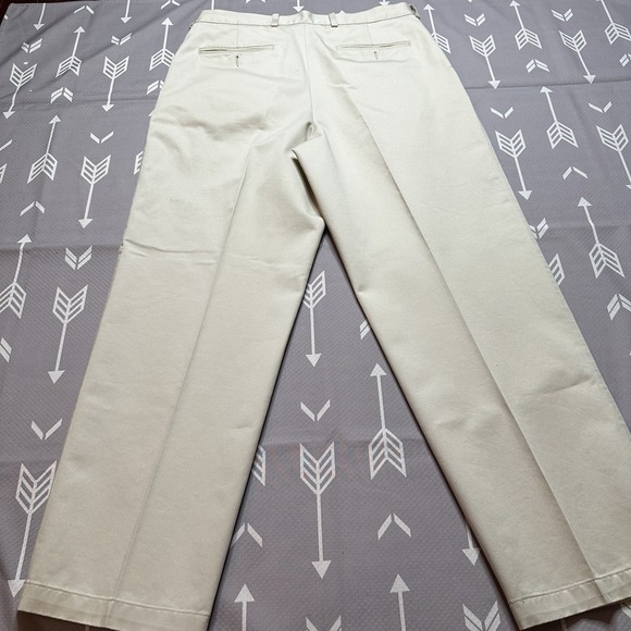 Nordstrom Men's Pants Khaki Trousers 35x30 100% Cotton‎ Pleated Straight Legs - Picture 8 of 8